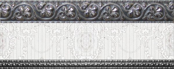 10x25 Cenefa Alba Platino бордюр настенный