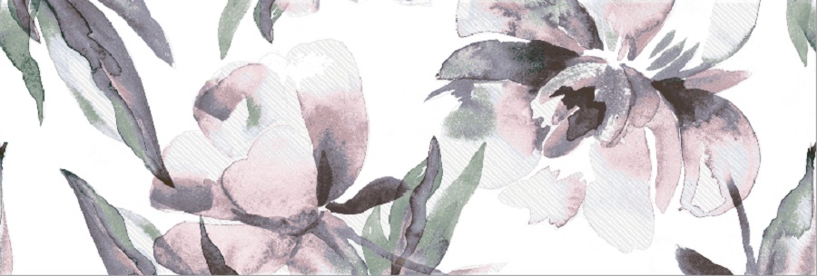 30x90 Blanco Satinado Decor Flor Primavera Rectificado керамическая плитка для стен