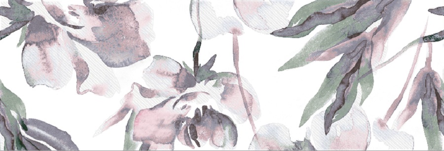 30x90 Blanco Satinado Decor Flor Primavera Rectificado керамическая плитка для стен