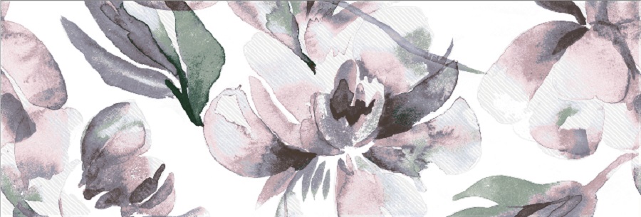 30x90 Blanco Satinado Decor Flor Primavera Rectificado керамическая плитка для стен